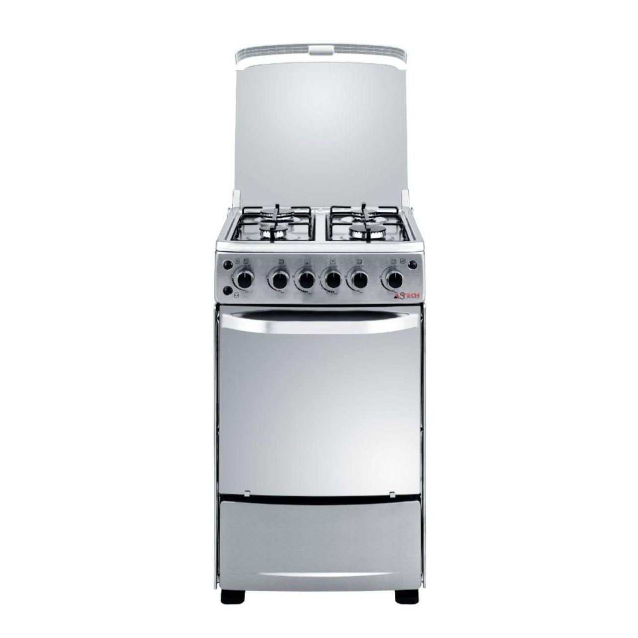 WhatsApp Image 2026-01-24 at 20.00.04 (1) CUISINIERE ASTECH 4FEU 50X50 A GAZ AVEC FOUR A GAX INOX XA50GS – Image 1